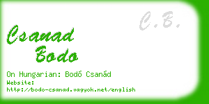 csanad bodo business card