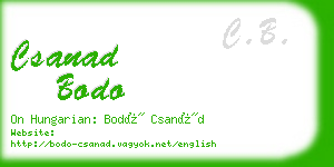 csanad bodo business card